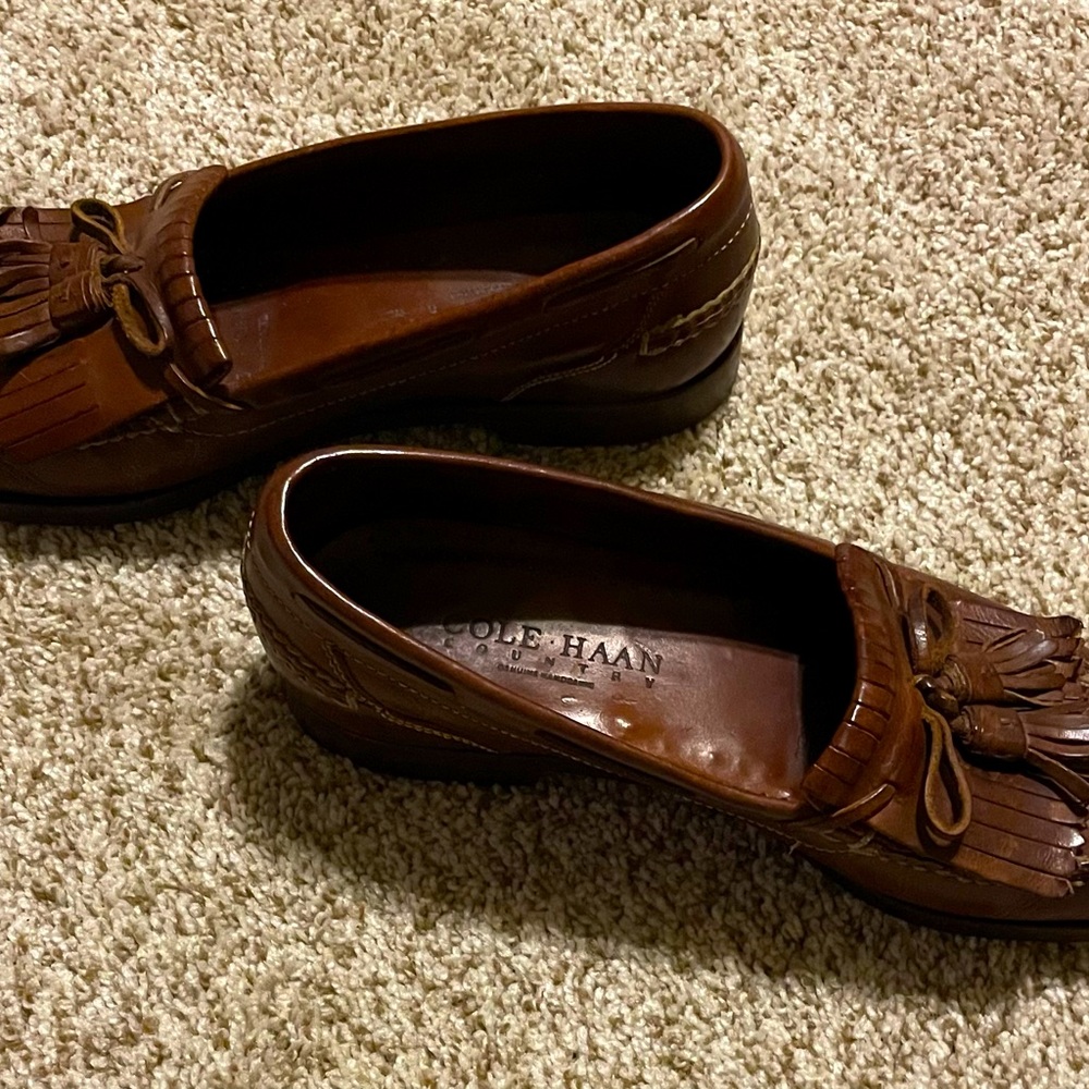 Cole Haan Pinch Tassel Men’s Leather Dress Loafers Brown 10-1/2 N Preowned- EUC